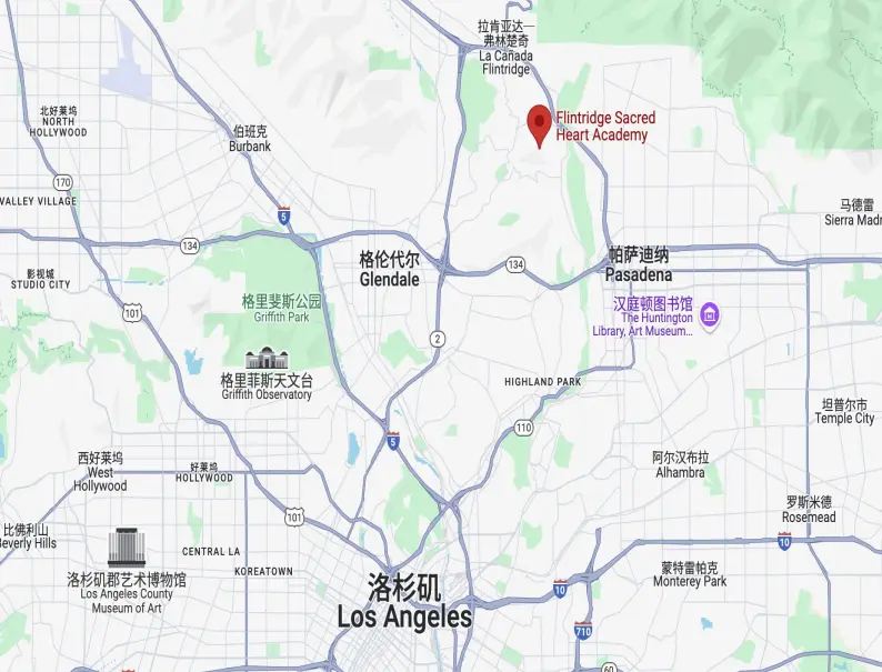 福林临特里奇圣心学校地理位置