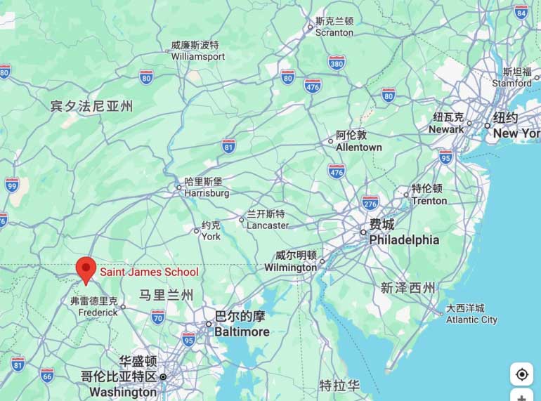 圣詹姆斯中学地理位置