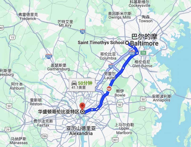 圣蒂莫西女子中学地理位置
